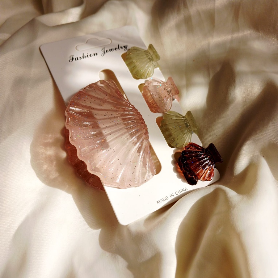 Hair Claw Shell + Mini Seashells Set