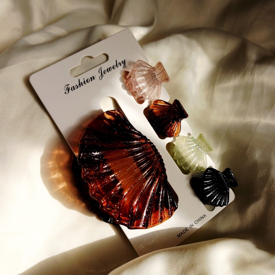 Hair Claw Shell + Mini Seashells Set