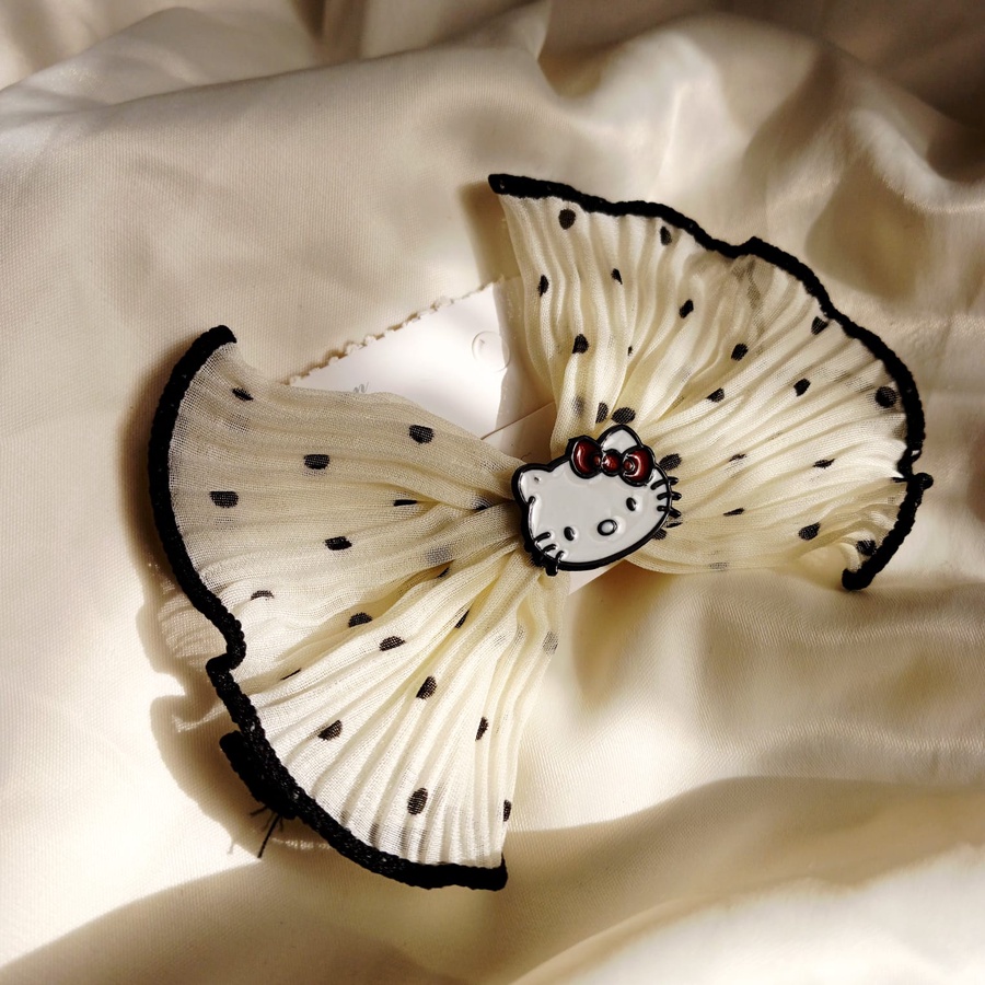 Kitty Dots Cute Bow Pin