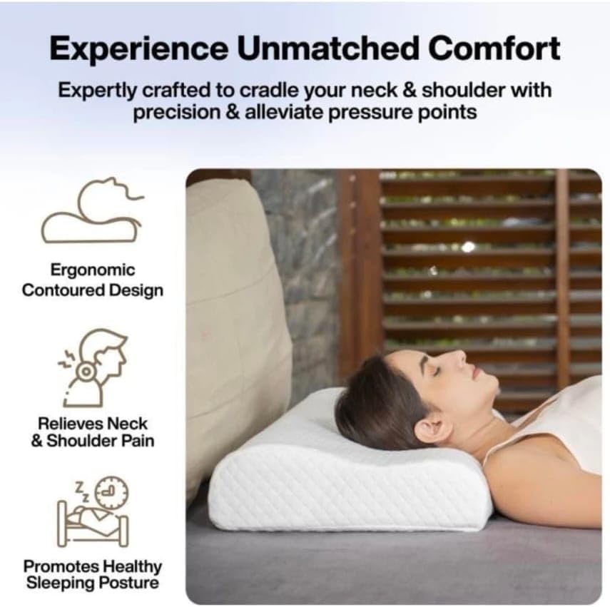 تساعد على تقليل الشخير ✔ تتشكل حسب الرأس والرقبة لراحة مخصصة