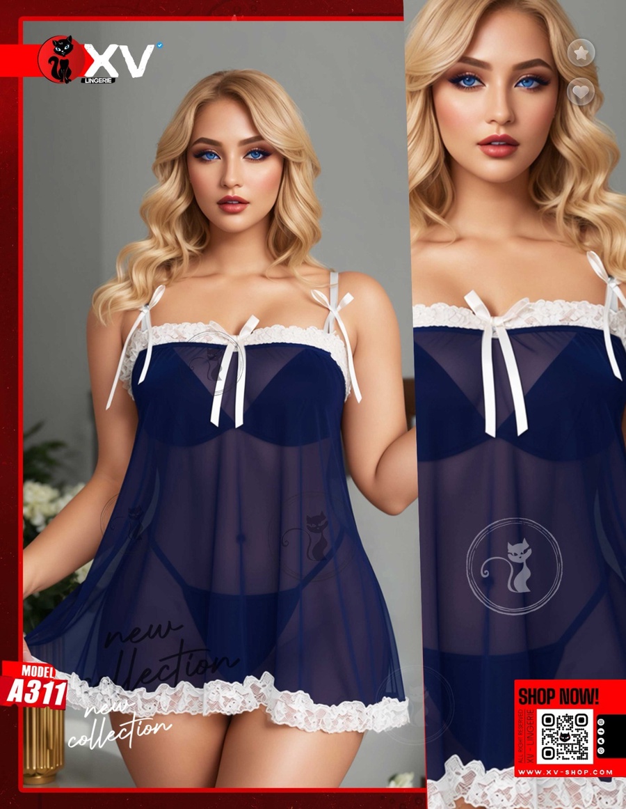 A311 – Sheer Lace BabyDoll
