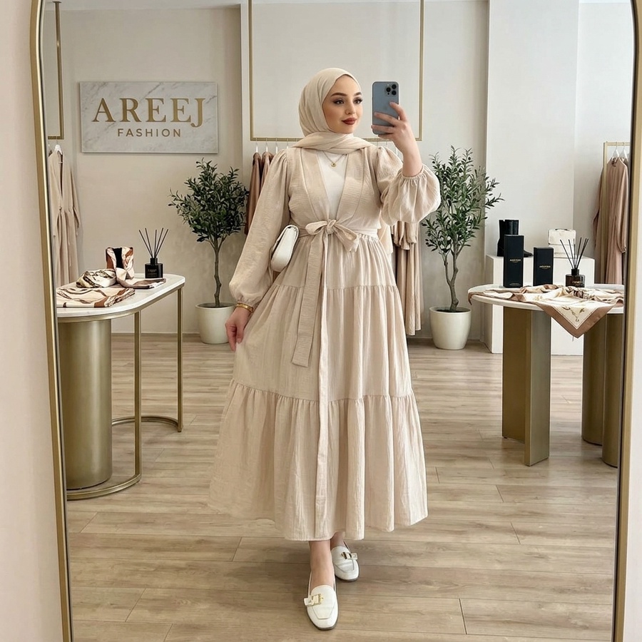 طقم 3 قطع 074 “Luna Turkish Set – طلة تركية راقية”