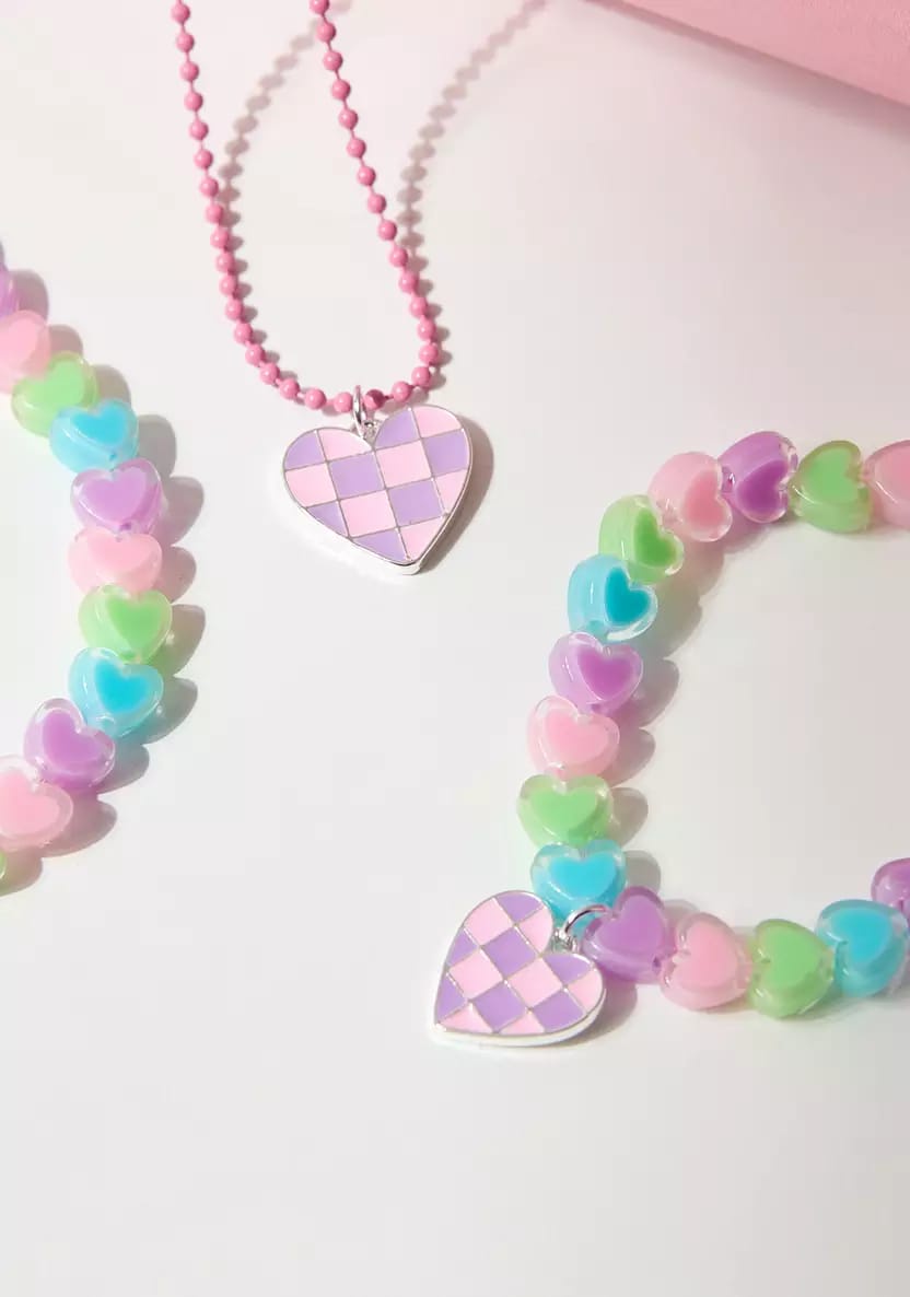 Modern Heart 3 layers necklace 
