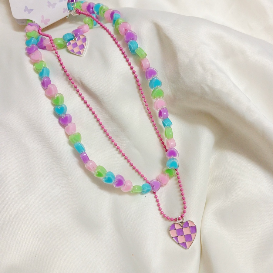 Modern Heart 3 layers necklace 