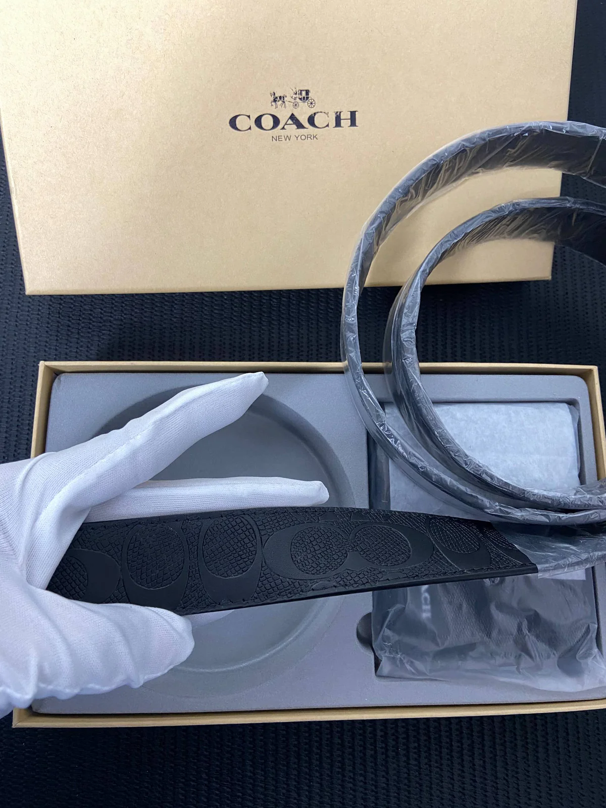 Coach Belt Pattern Side