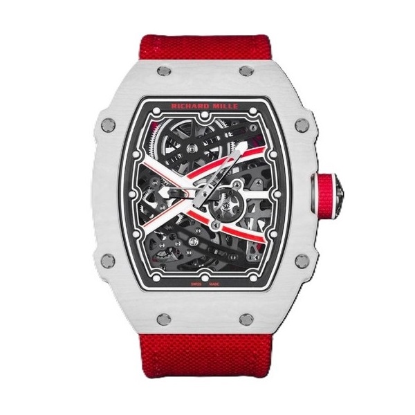   RM67-02 red strap white case ultra slim Swiss super clone Full Movement