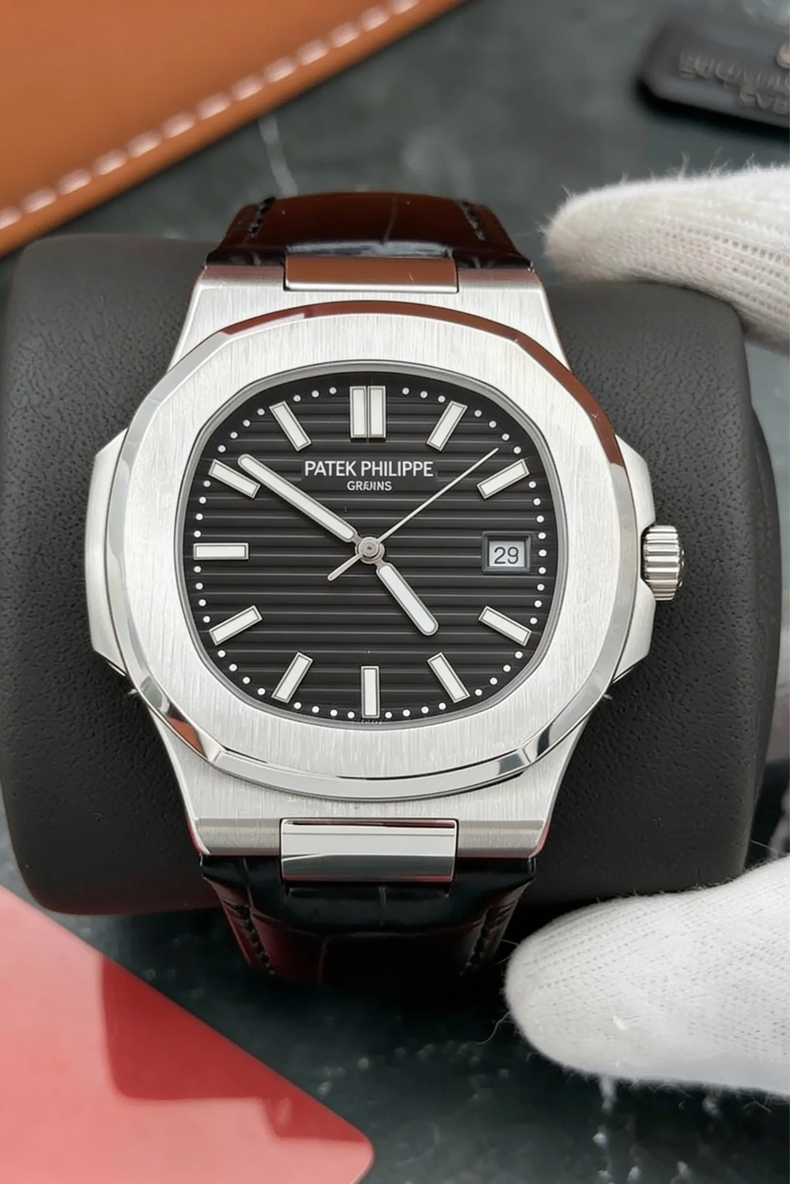Patek Philippe Nautilus leather