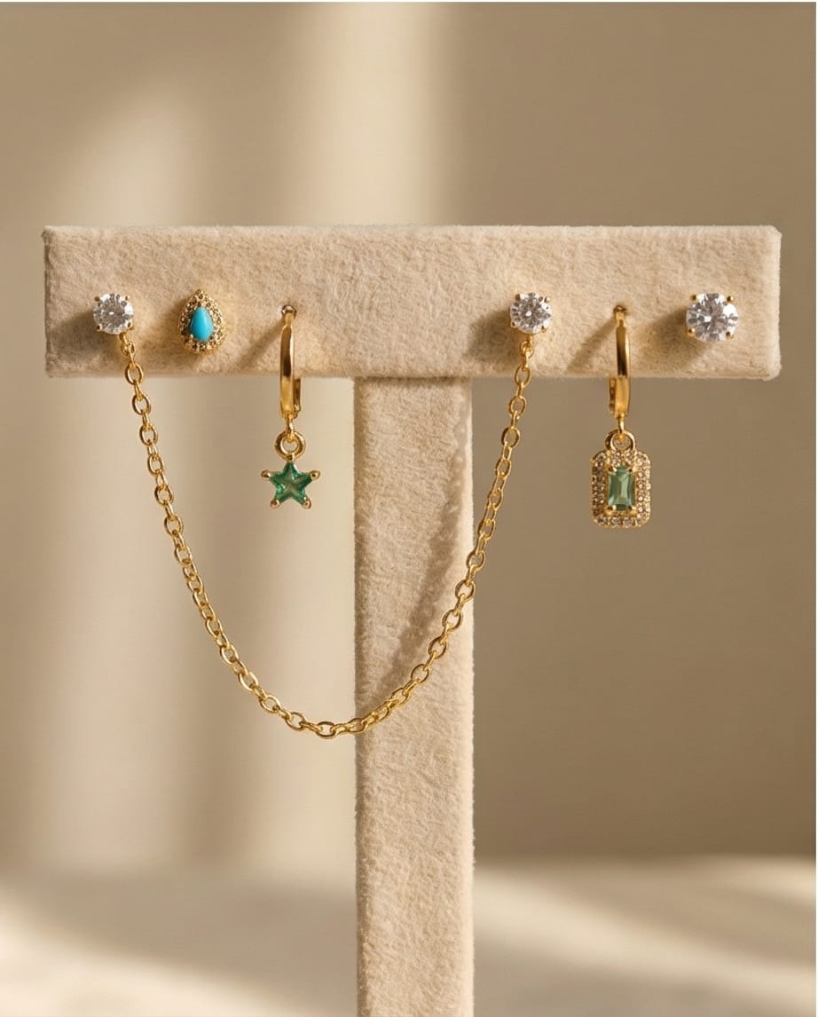 6Pcs Gold Cartilage Earring
