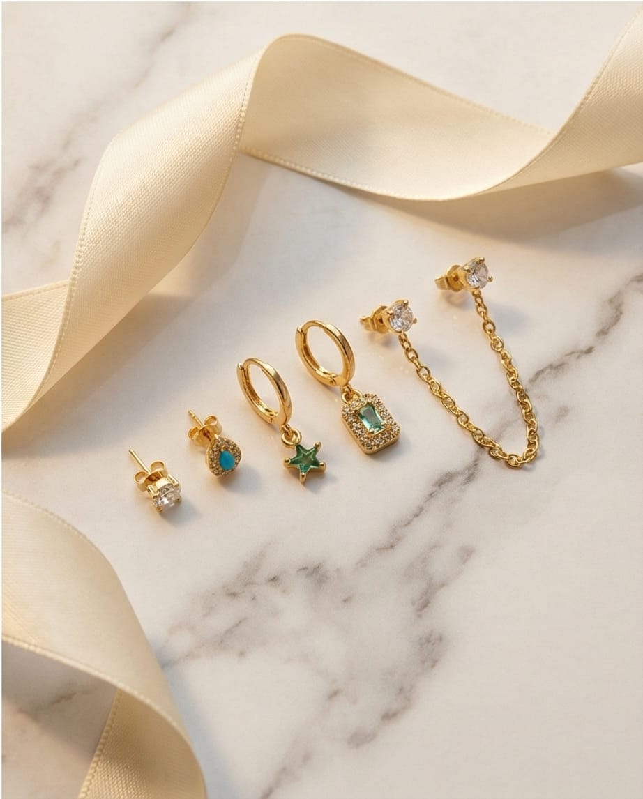 6Pcs Gold Cartilage Earring