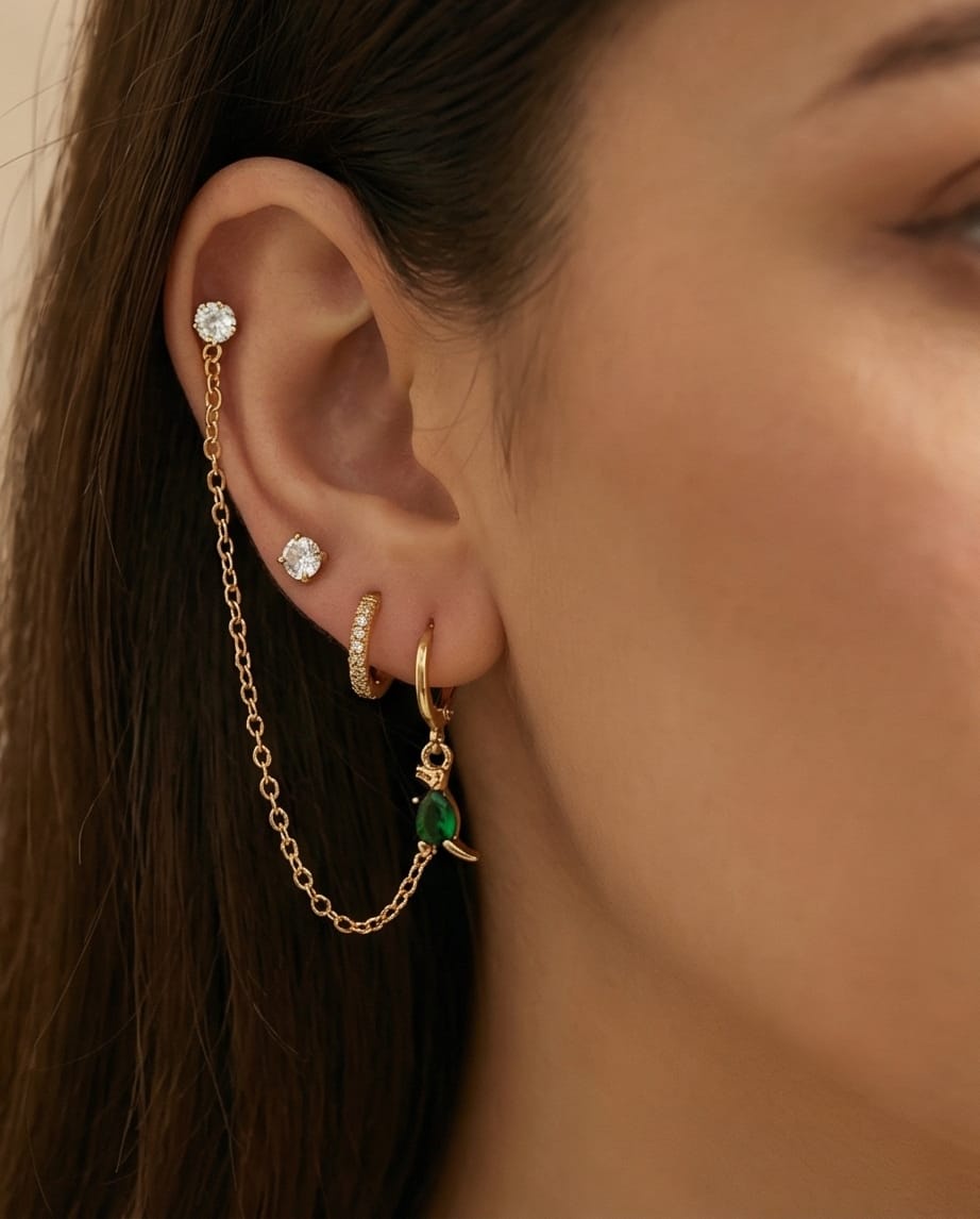 6Pcs Gold Cartilage Earring