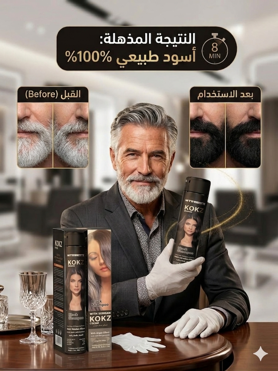 شامبو الشيب الاصلى بالأرجان لعلاج الشعر الابيض 