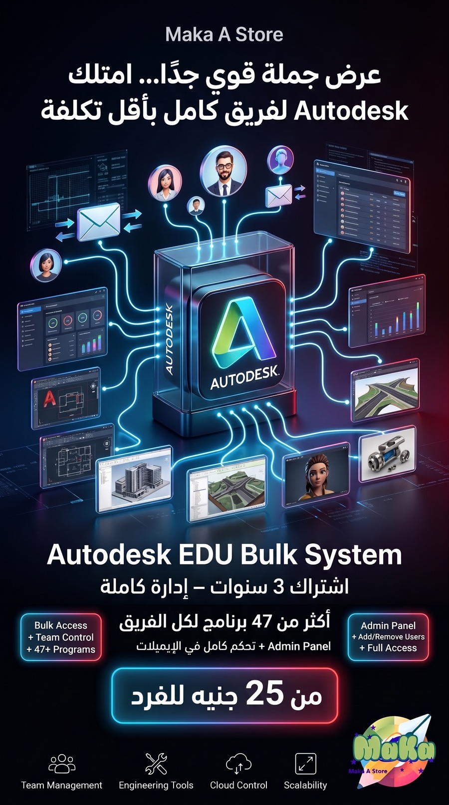 اشتراك Autodesk EDU عرض جملة الجملة