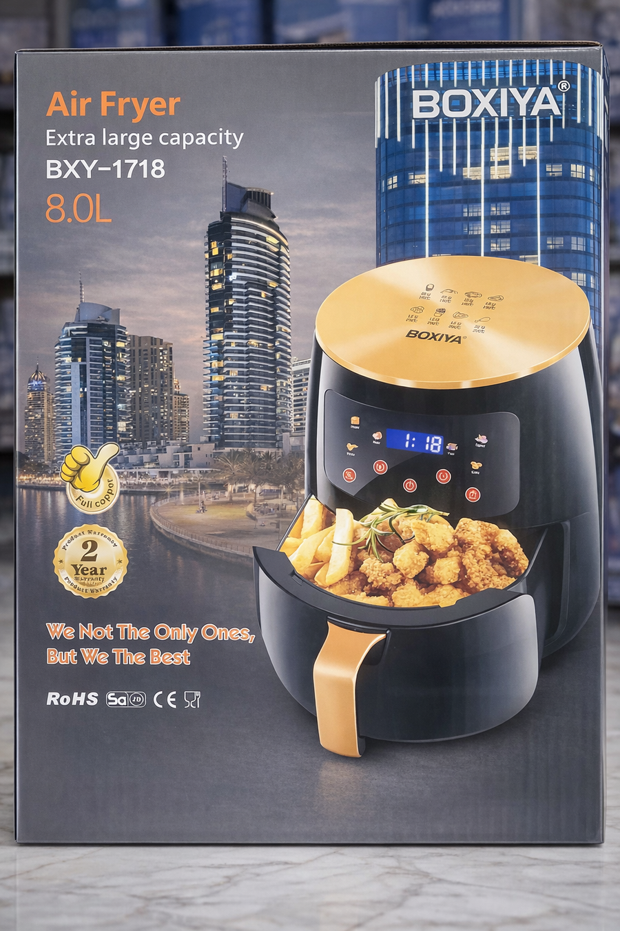 قلاية هوائية موديل BXY-1718 سعة 8 لتر