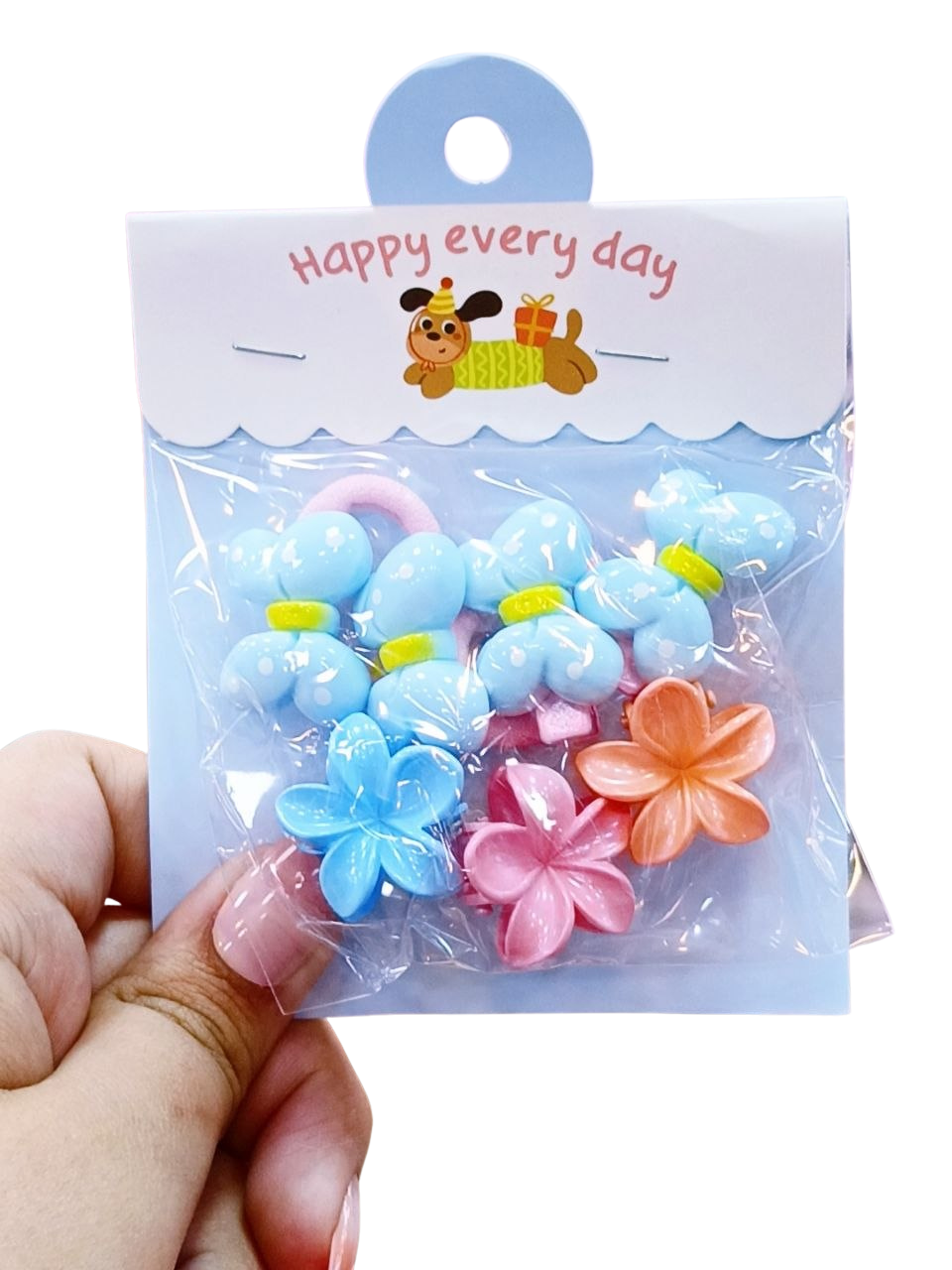 Mini multi Hair set bow + Flowers