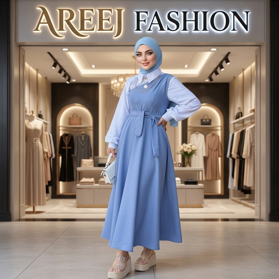 طقم قطعتين طقم Royal Blue Chic خامة CPH مستورد 0142
