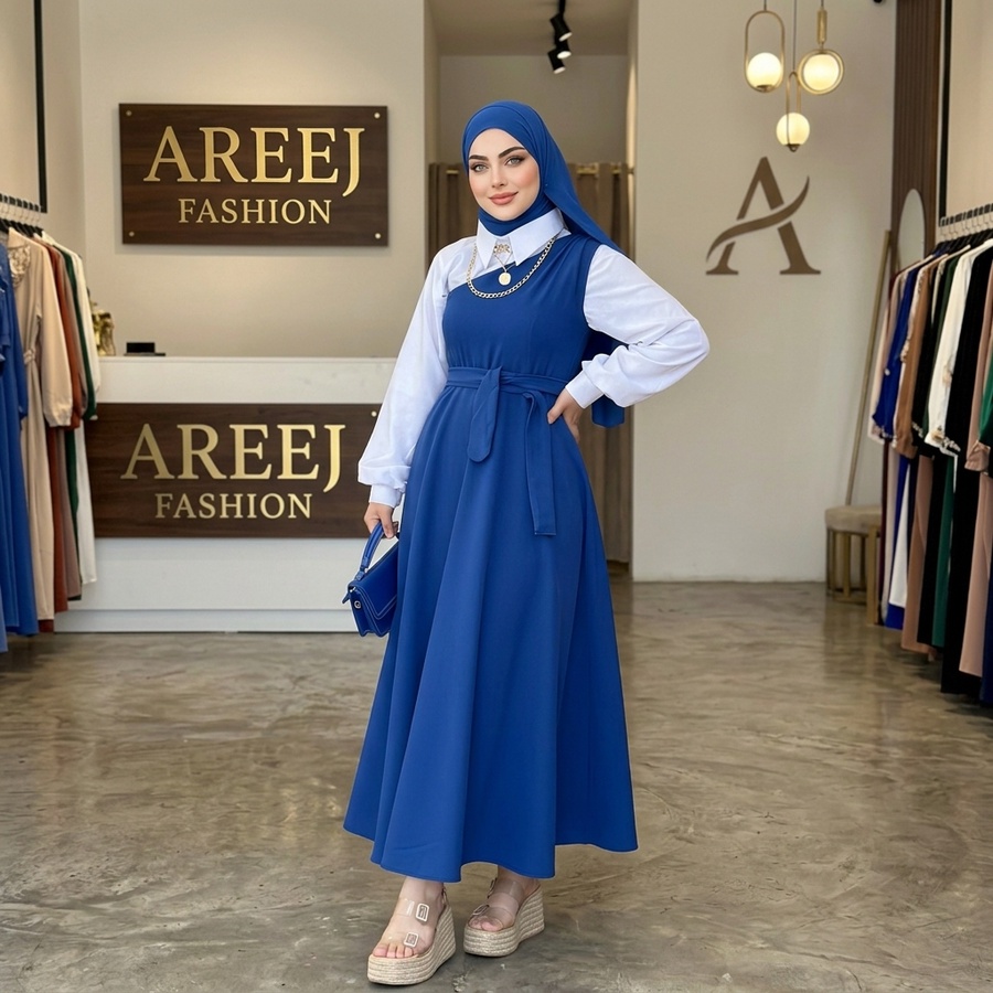 طقم قطعتين طقم Royal Blue Chic خامة CPH مستورد 0142