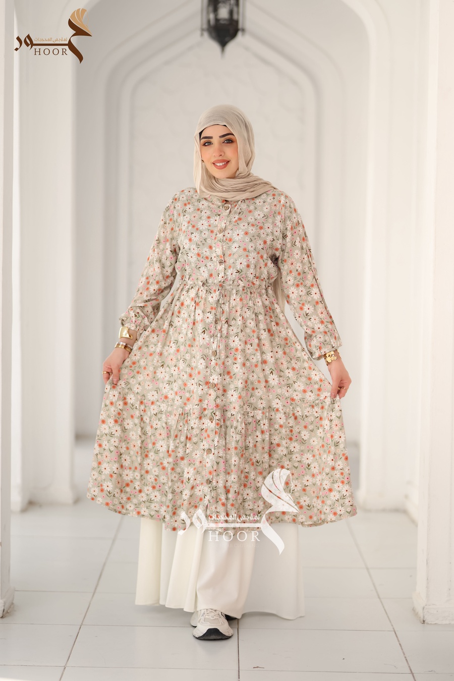 إدناء لمسة – طقم قطعتين ( كاب متعدد الاستخدام + جيبة )