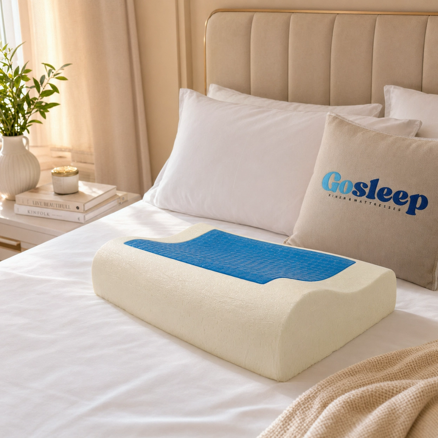 (Gel Memory Foam Pillow)-خداديه ميمورى جيل منحنيه 