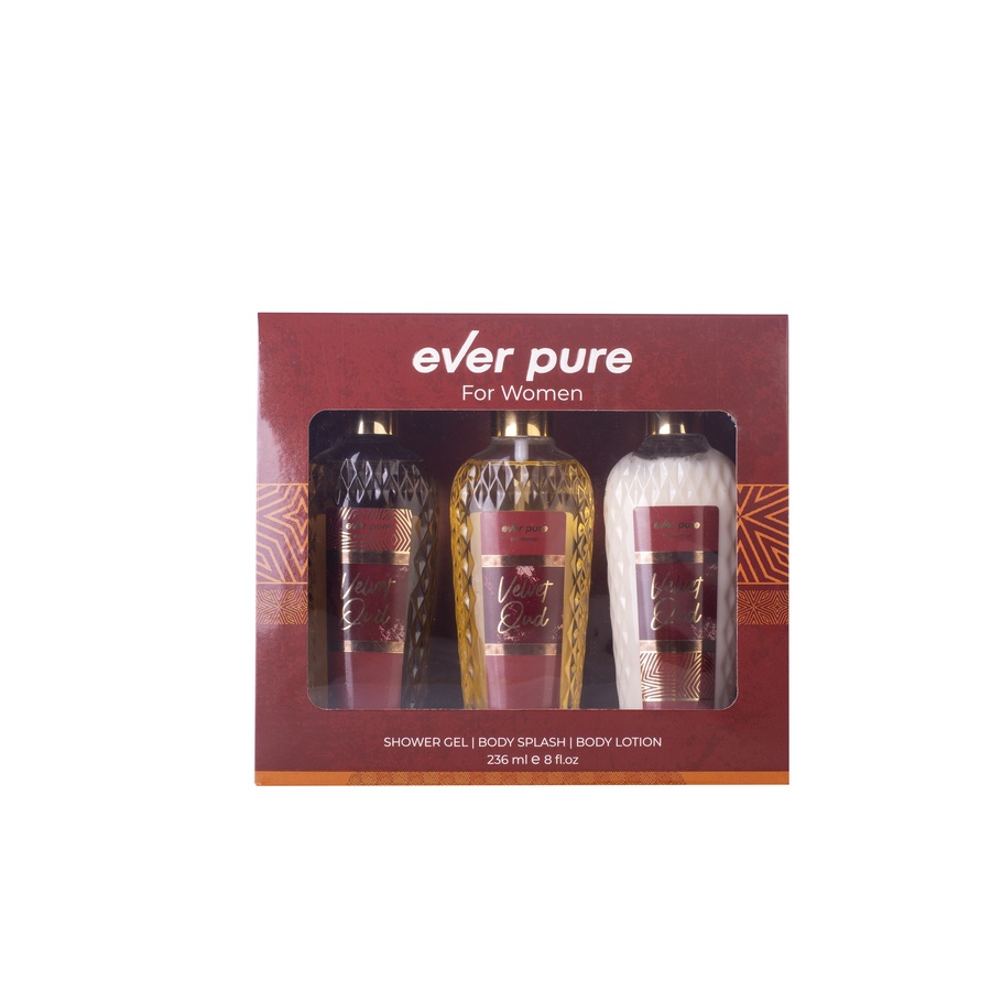 ايفر بيور بوكس - Velvet Oud-بادى سلاش + بادى لوشن + شاور جيل