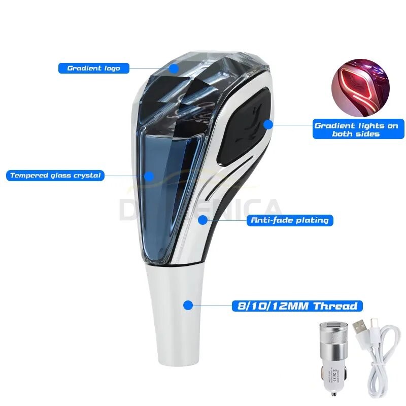 Car Crystal Luxe Gear Shift-KKNOB1