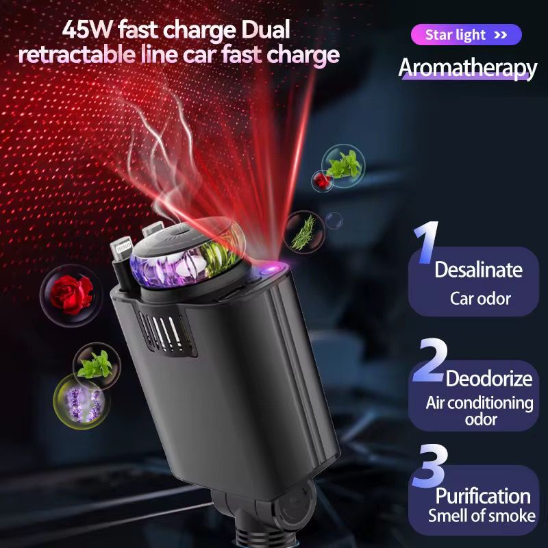Car Retractable 5-in-1 Charger KC45W