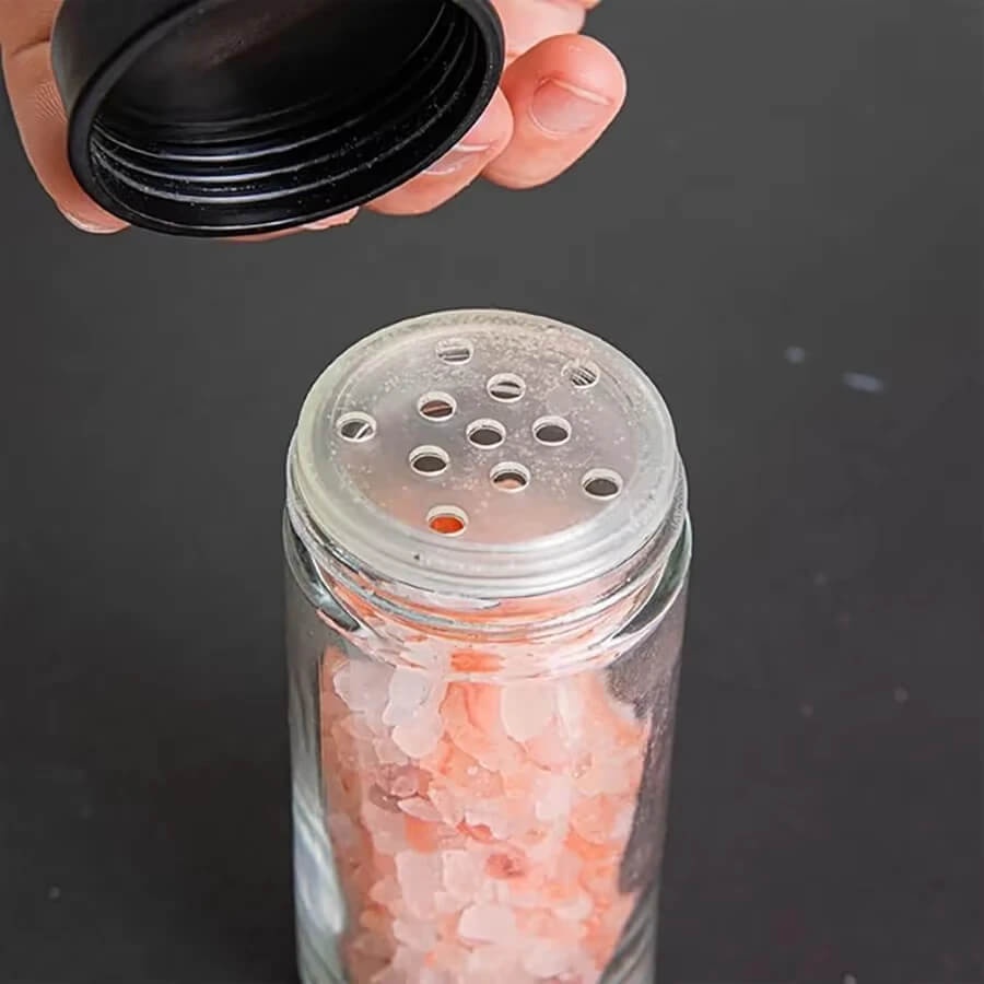 360° Rotating Spice Rack with 18 Clear Acrylic Jars