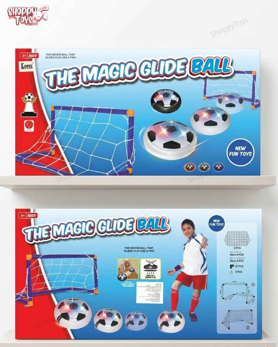 لعبة هوكى-  الكرة الهوائية السحرية المضيئة مع ٢ مرمى وشبك (Magic Glide Ball)