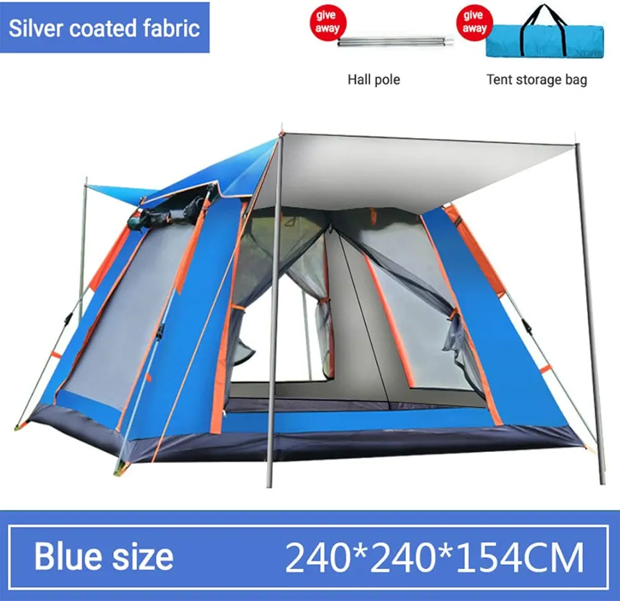 - خيمة عائلية تتسع لـ 5-8 اشخاص، خيمة سهلة التركيب مع شنطة حمل، خيمة منبثقة مقاومة للماء والرياح للتخييم والمشي لمسافات طويلة وتسلق الجبال