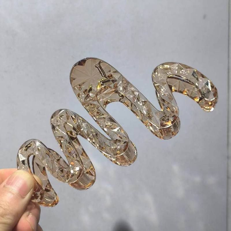 Big Zigzag claw crystal clip