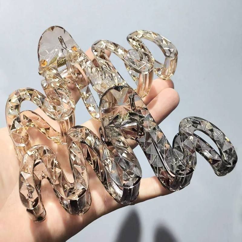 Big Zigzag claw crystal clip