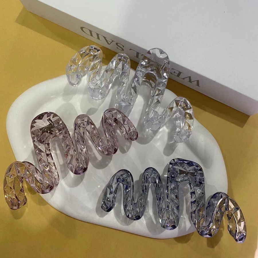 Big Zigzag claw crystal clip