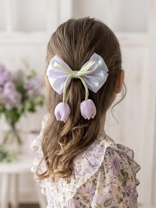 Glow Tulip trendy bow pin