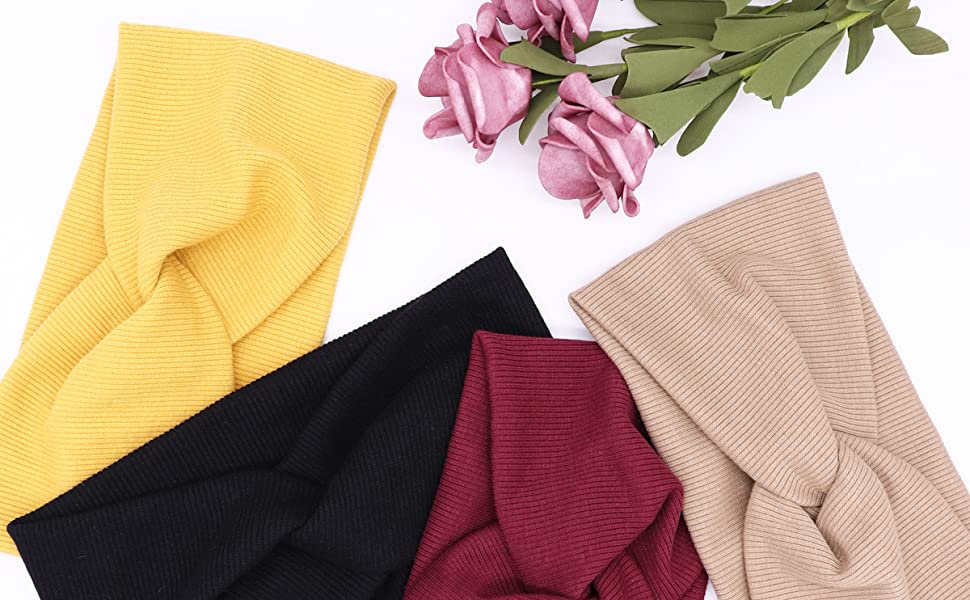 Soft wide stretchy headband