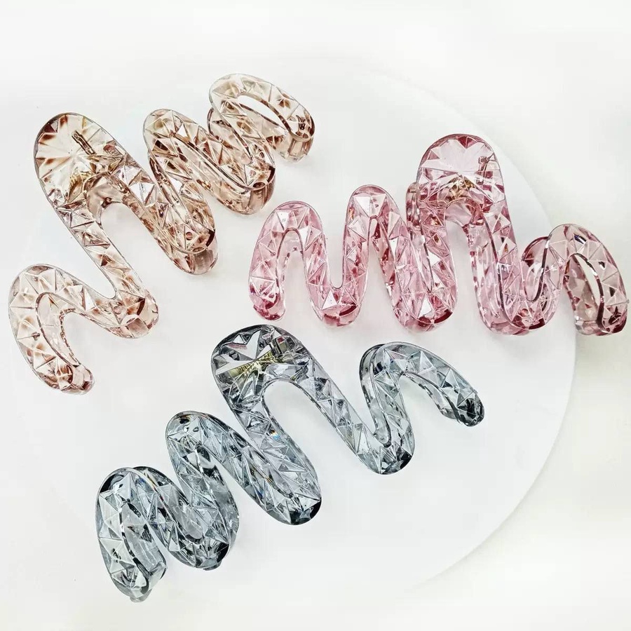 Big Zigzag claw crystal clip