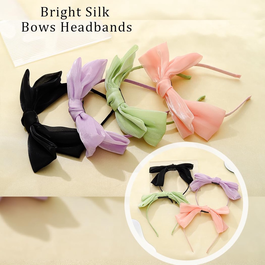 soft big bow cute headband