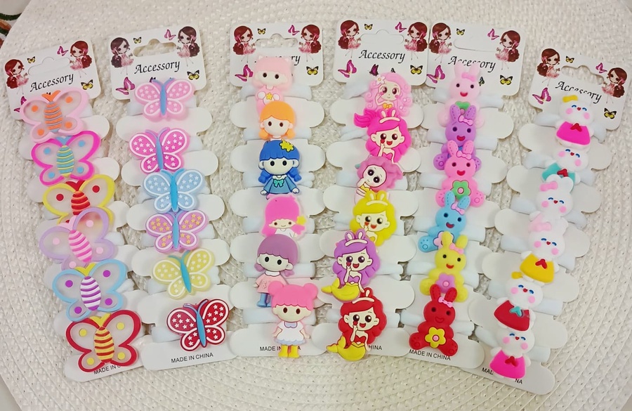 hair cute shapes ties set ( 6 pcs )