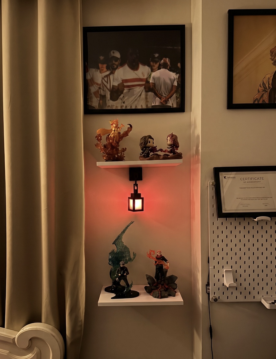 Flying wall shelf