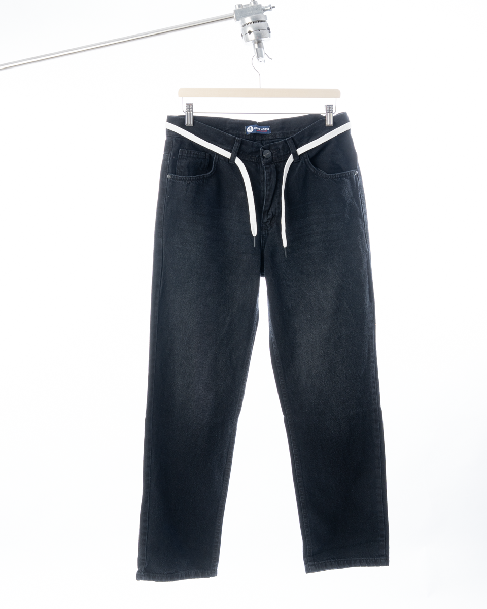Wide-Leg Denim Pants