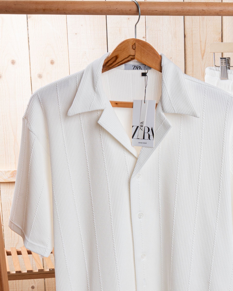 Jacquard Cotton Summer Set — Shirt & Trousers