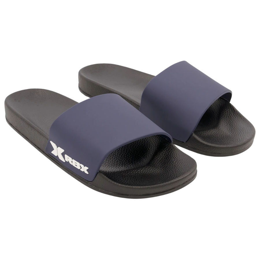 RBX, Men Brand Logo Slip On Slide, Navy