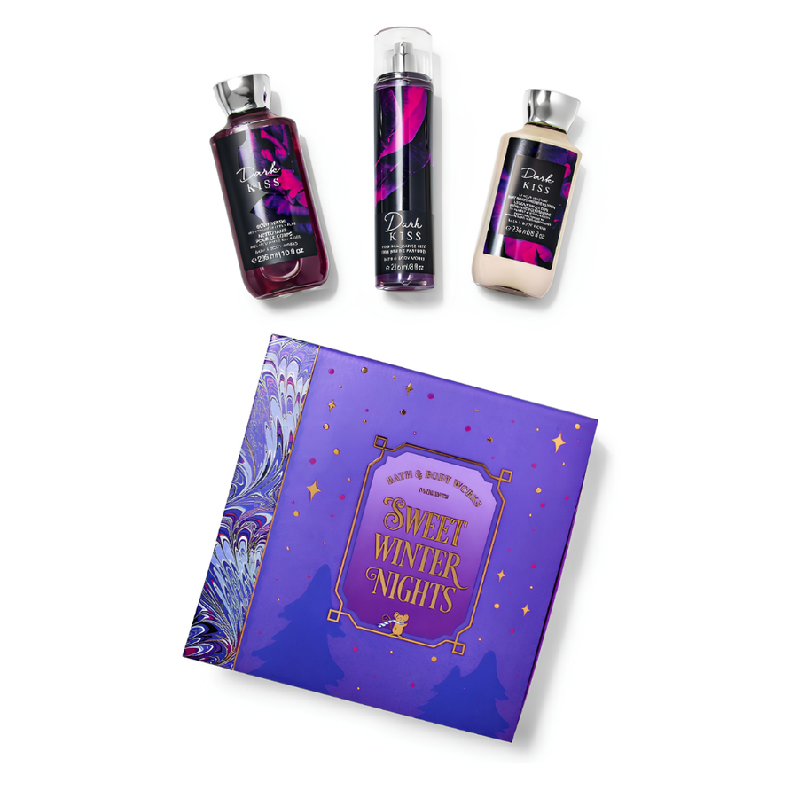 Bath & Body Works, Dark Kiss, Sweet Winter Nights Set, Gift Box