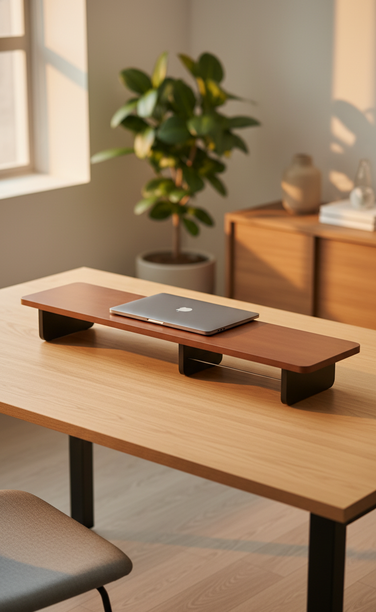 Desk Shelf Made of Natural wood 