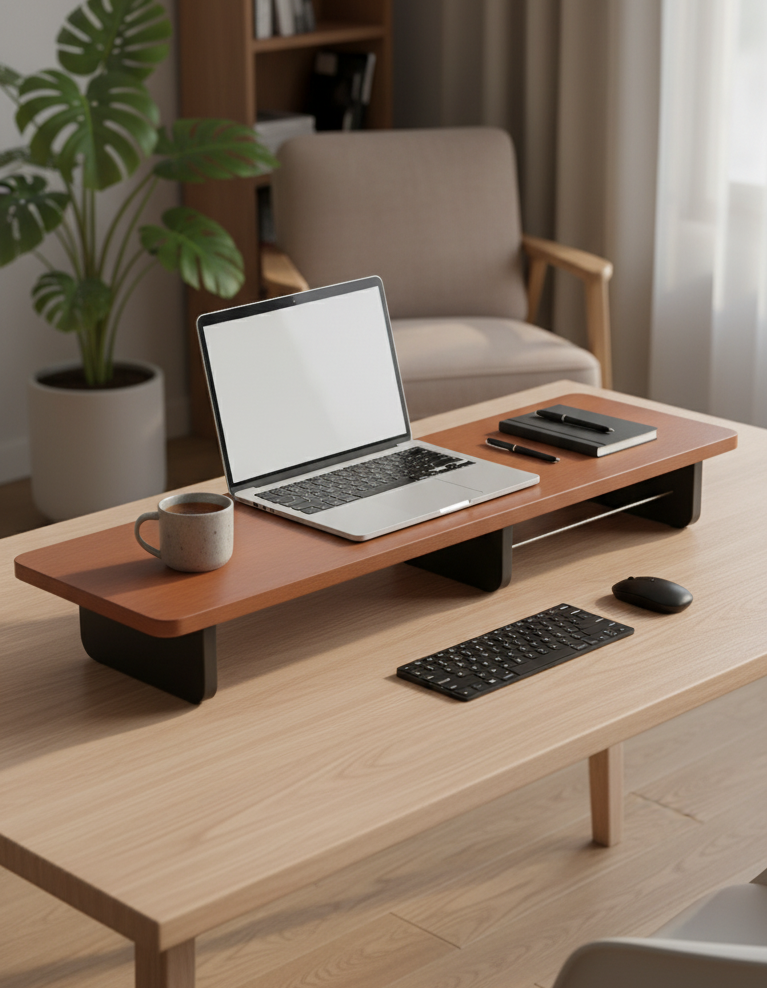 Desk Shelf Made of Natural wood 