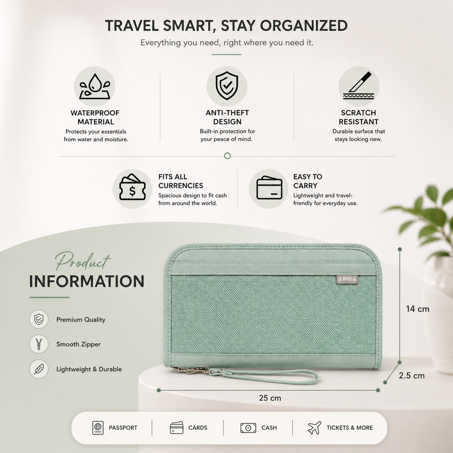 All-In-One Airport Travel Organizer Wallet