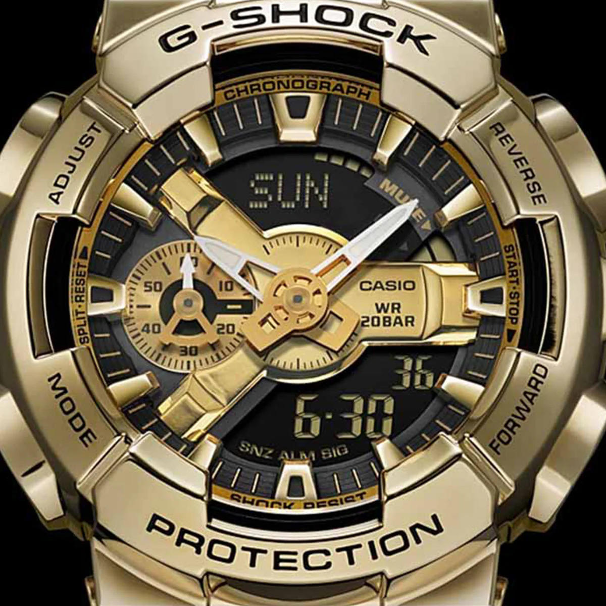 Gold & Black Men’s Sport Watch