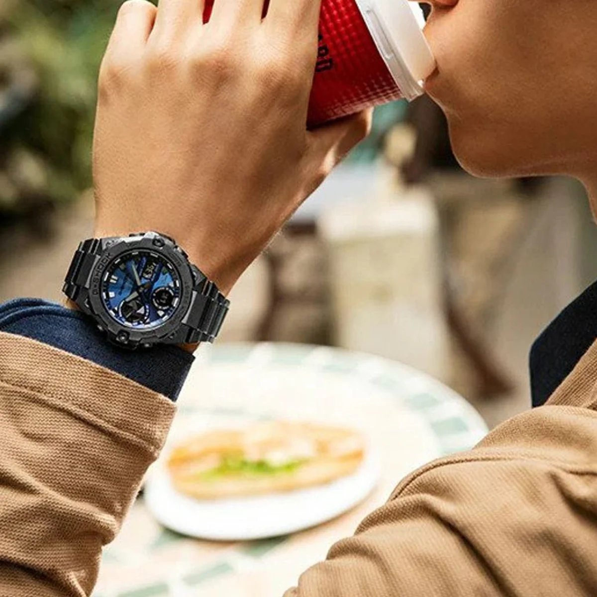 Blue Dial Stainless Steel Men’s Watch