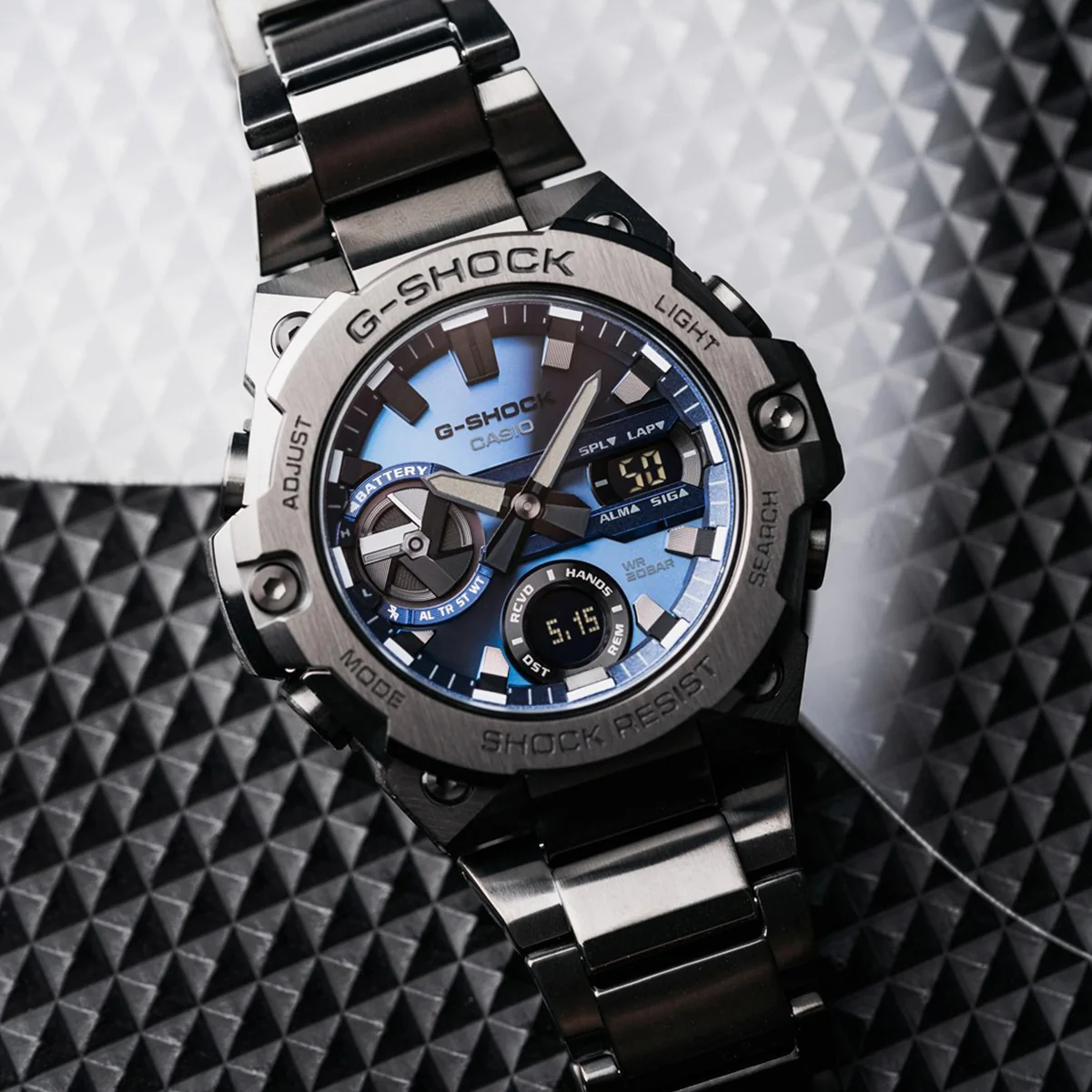 Blue Dial Stainless Steel Men’s Watch