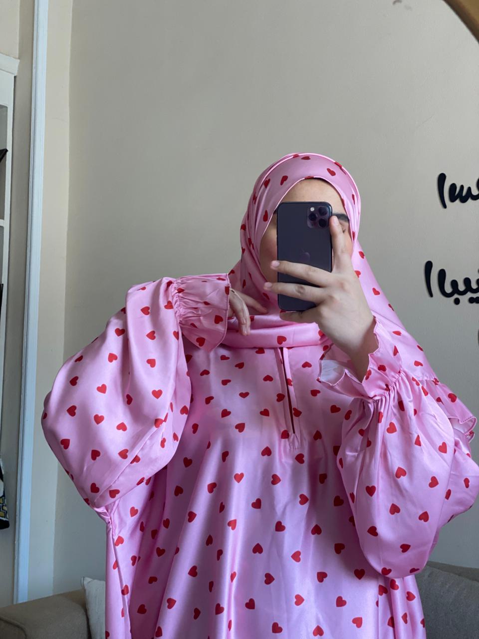 اسدال قلوب ستان لون بينك