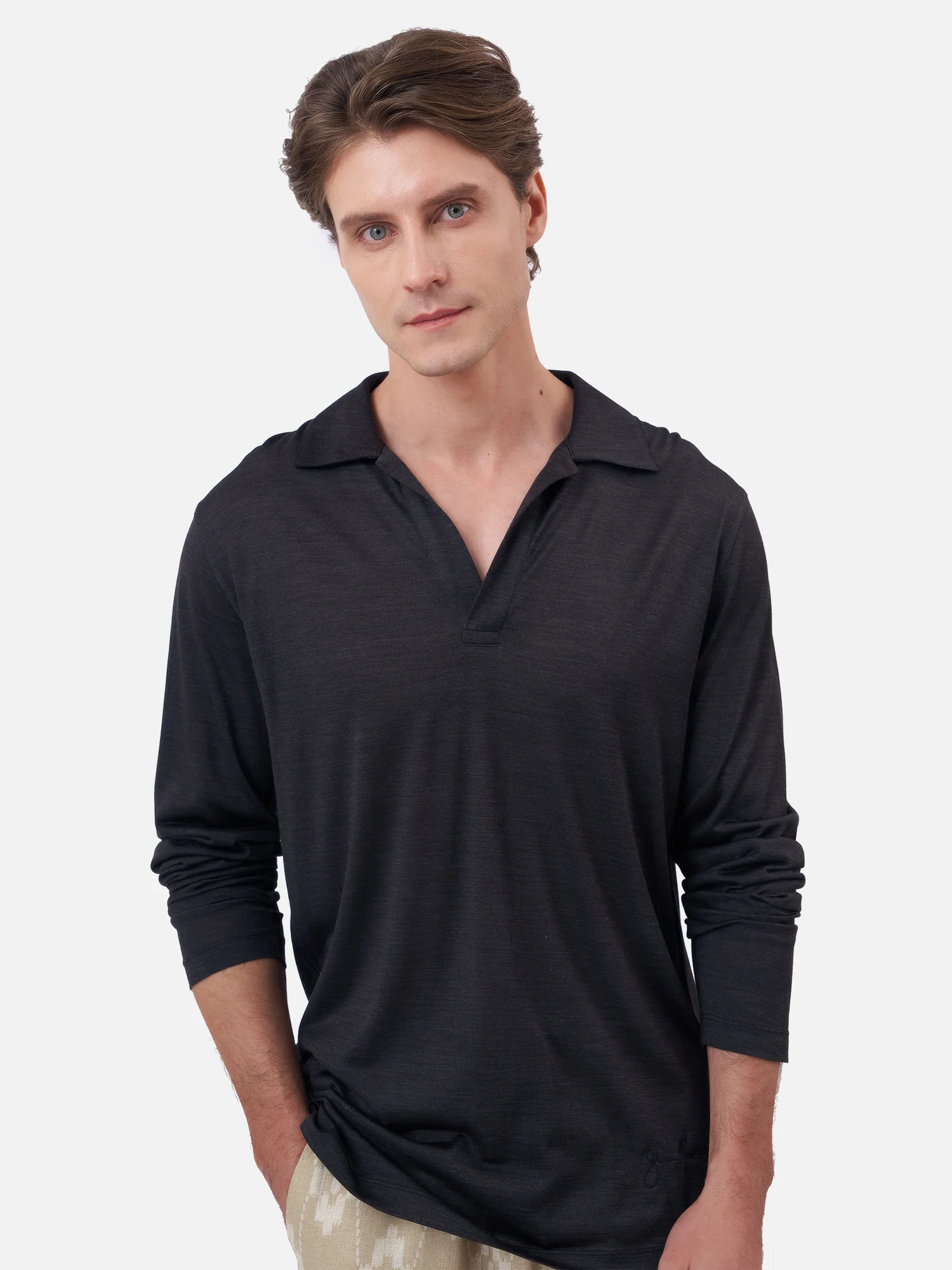 Long Sleeve Modern Polo