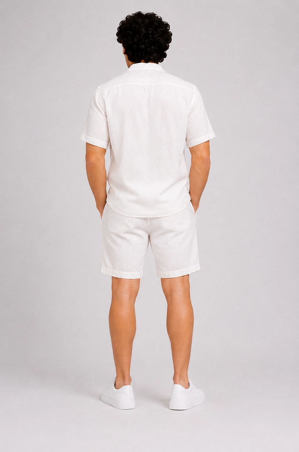 Cloud White Shorts Set